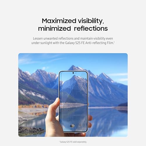Image of SAMSUNG Galaxy S25 FE Anti-Reflecting Film, Anti-Glare Phone Screen Protector, Anti-Dust and Anti-Dirt, Fingerprint Shield, US Version