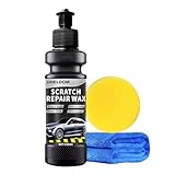 SHIELDOM Car Scratch Remover Scratches and Swirls Removal Vehicles Paint Scuff Repair Rubbing & Buffing Compound with Polishing Pad and Towel Safe for Cars, SUVs, RVs, Trucks & More - 5.1 oz