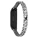 HEONYIRRY Cinturino for Mi Band 5 Bracciale in Metallo da Polso Diamante Acciaio Inossidabile Miband for Mi Band 5 Cinturino Cinturino Braccialetto di Ricambio (Band Color : 2)