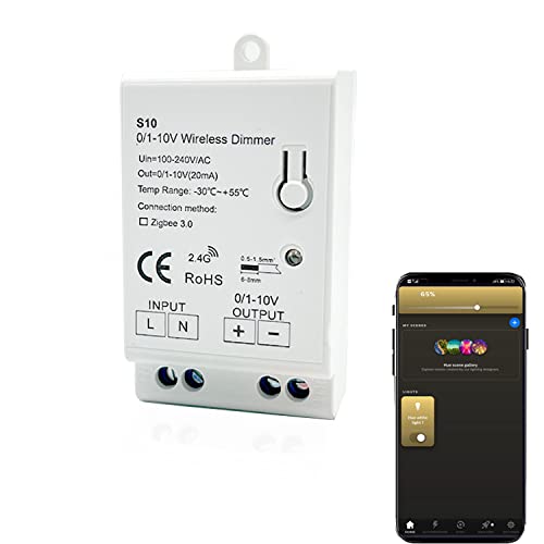 YSRSAI Zigbee 3.0 0-10V LED Dimming Controller Support Timing, Auto Switch per Tuya Zigbee 3.0 Hub Smart Things, Echo Plus, Zigbee2mqtt, per driver LED dimmerabile 0-10V 1-10V