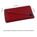 Women RFID Blocking Wallet Leather Zip Around Clutch Large Ladies Purse Wristlet (Wine Red)