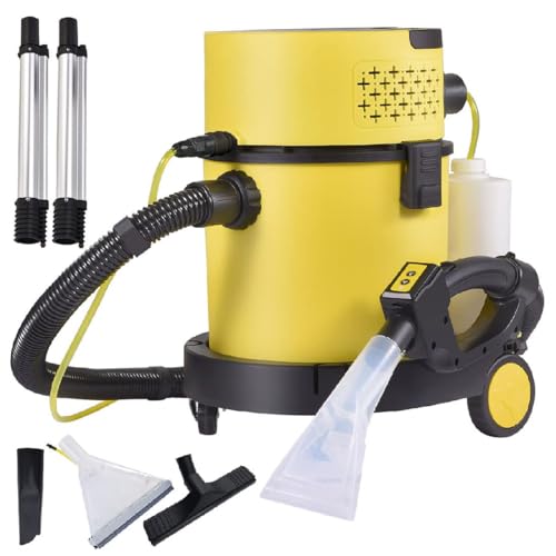 Aspiradora en Seco y Húmedo, Lavadora de Alfombras 3 en 1 de 1600 W con Presión de Succión de 17 kPa, Soplador de Suciedad de Agua Húmeda de 25 L con Filtro de PTFE, Aspiradora Portátil para