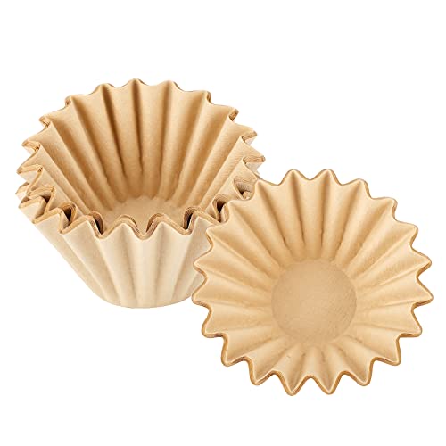 Eusoar 1-2 Cup Unbleached Coffee Filters, Pack Of 50 Disposable Natural Brown Paper Coffee Filter, For Small Basket Style Single Pour Over And Drip Coffee Makers, For Home Commercial #TOP23
