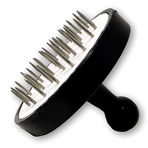 EKNA Shisha Lochstecher in schwarz - Shisha Alufolienstecher für peferkten Rauchgenuss - Locher Poker + EKNA Sticker (schwarz)