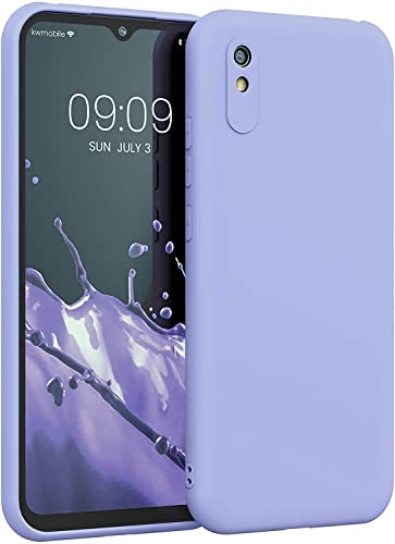 Captor Cover Colorata per Xiaomi Redmi 9A / 9AT, Custodia TPU in Silicone Flessibile Morbida con Microfibra, Protezione di Alta Qualità con Bordo Rialzato per Schermo e Fotocamera (Lavanda Blu)