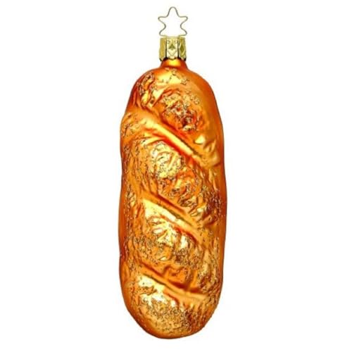 Inge-Glas French Baguette Bread 10300S009 IGM German Glass Christmas Ornament