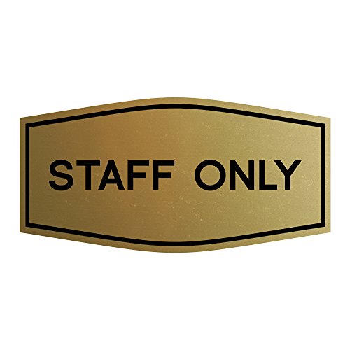 Plaque murale Staff Only or brossé élégante pour harmoniser vos espaces de bureaux