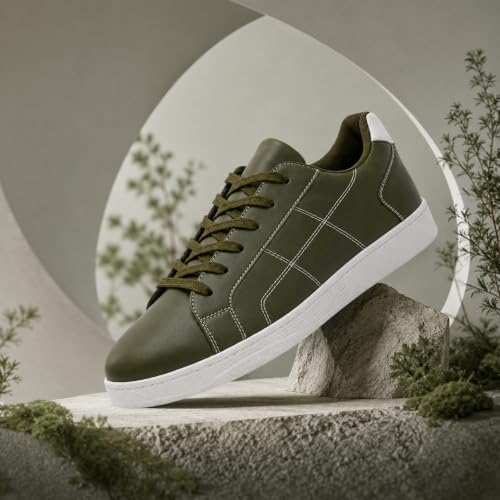 Image of Centrino Men's Sneakers | Cushioned Insole Comfortable Shoes | Trendy & Stylish Modern Sneakers | Durable Lightweight Sole Casual Walking Footwear |Trendy Lace-Up Shoes for College, Parties & Daily Use (9658)