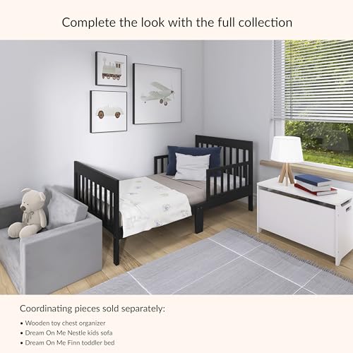Dream On Me Finn Toddler Bed in Black, Greenguard Gold and JPMA Certified, Non-Toxic Finish, Made of Sustainable New Zealand Pinewood, Wooden Nursery Furniture by Dream On Me - Image 6