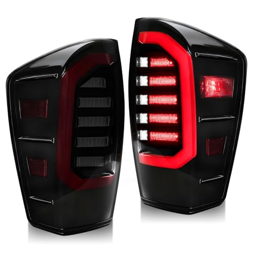 MAYELLO Smoked Black Full LED Tail Lights for 20162023 Toyota Tacoma Pickup SR/TRD/Limited/Trail Stealth Style Upgrade Plug & Play Rear Lamps Replacement