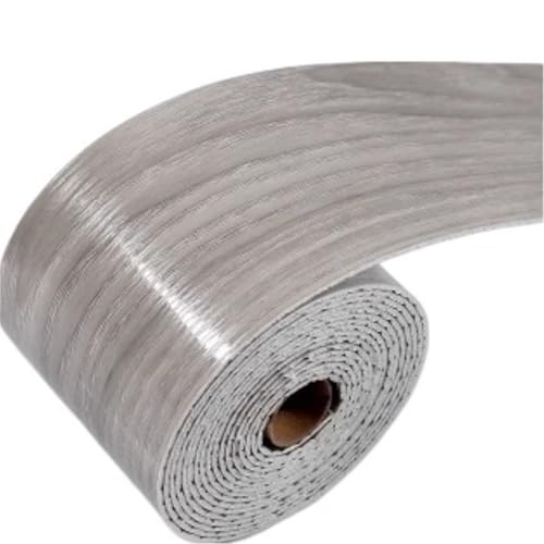 Plinthe souple autoadhésive en PVC gris effet grain de bois pour mur