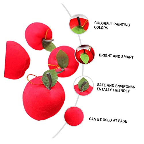 Stobok 18Pcs Red Pendant Christmas Hanging Artificial Christmas Balls Ornaments Artificial Fruits Artificial Fruit Decor Plant Decoration Artificial Decoration Flocking Office Fruit #TOP4