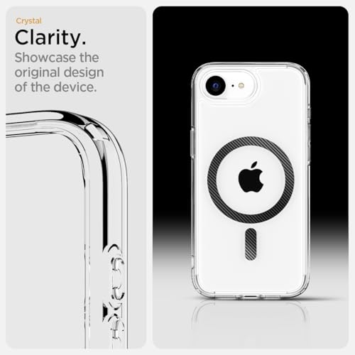 Image of Spigen for iPhone 17e / 16e Case, Ultra Hybrid MagFit [Anti-Yellowing] [Compatible with Magsafe] - Clear Carbon Fiber