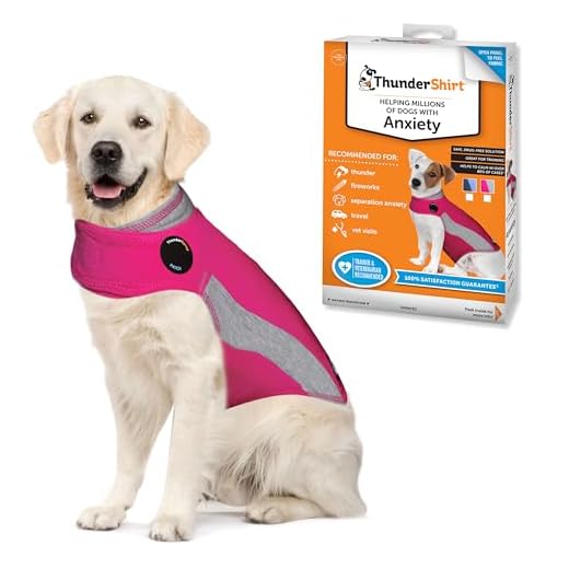 Thundershirt Apparel clothing Thundershirt Dog Anxiety Jacket, Pink, X Large 65-110 lbs US