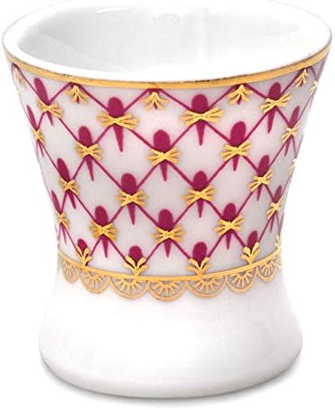 Lomonosov Porcelain Red Net Egg Stand Cup Holder