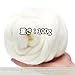 3.53oz Wool Roving Yarn, Wool Felting Supplies, Pure Wools, Chunky Yarn, Spinning Wool Roving for Needle Felting Wet Felting DIY Hand Spinning (White)