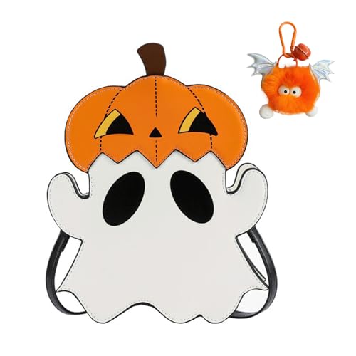 Halloween Purse Ghost Shape Clutch Chain Shoulder Bag Party Small Crossbody Bag Spooky Gothic Cute Purses with Pendent