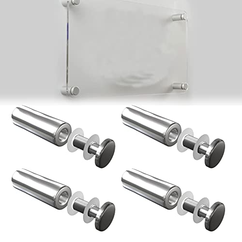 Clavos Publicitarios, Tornillo de Publicidad, Tornillo de Soporte de Cristal, Clavos de Vidrio, Clavo de Publicidad, para Exposición de Arte, Cartel Publicitario, Cartelera, Carteles, 25MM, 4 Piezas
