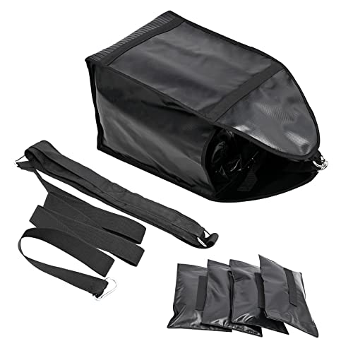 NAIZEA Adjustable Weight Sled Trainer with 4 Weight Sandbags - Upgrade Sandbag Sled Trainer Resistance Runninng Speed Sleds Training for Sprinter Speed Training Outdoor Indoor, 20-80 lbs