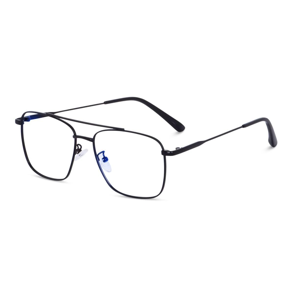Dervin Blue Light Blocking Blue Cut Zero Power anti-glare Retro Square Eyeglasses, Frame for Eye Protection from UV by Computer/Tablet/Laptop/Mobile (Black) (B0D23NH3DK) Amazon Price History, Amazon Price Tracker