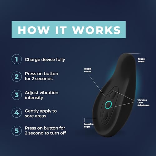 TMJ Relief - Best TMJ Massager, Calming Vibration for Pain Relief - Soothe Tension in Neck, Jaw, and Face - Best Ergonomic Massage Tools for Facial - Waterproof, Soft Silicone FSA or HSA Eligible