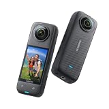 Insta360 X4 Standard-Bundle - wasserdichte 8K 360 Action-Kamera, 4K Weitwinkel-Video, unsichtbarer Selfie-Stick-Effekt, Abnehmbarer Objektivschutz, 135 Minuten Akkulaufzeit, KI-Bearbeitung