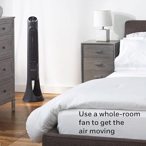 Honeywell Quietset Oscillating Electric Tower Stand Fan 40”, Powerful And Quiet 5-Speeds With Remote Control, Black - Hyf260Bv2 (Renewed) #TOP6