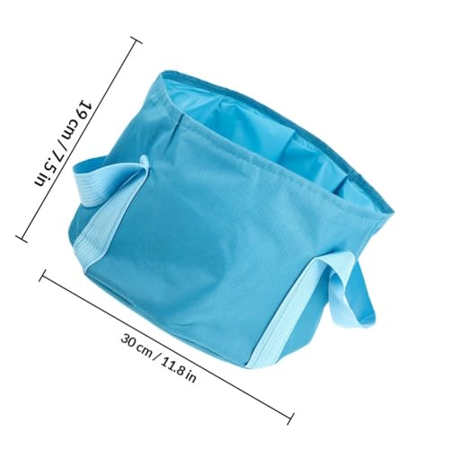 Balde plegable para spa de pies portátil azul miniatura 2