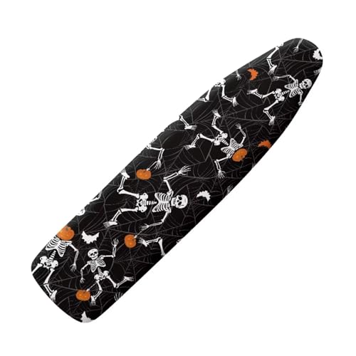 GLENLCWE Funny Skeleton Ironing Board Cover Replacement,Halloween Ironing Board Cover with Extra Thick Pad Large Scorch Assistant Ironing Board Cover Washable