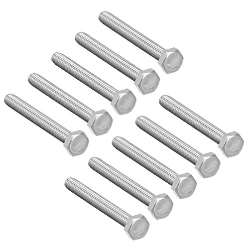 Image of uxcell M6x55mm Hex Bolts 304 Stainless Steel Hexagon Screw Bolt 10pcs