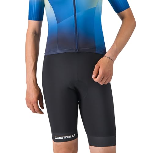 CASTELLI Men’s Tri Short, Cycling Race Swim Bike Run, Aerodynamic Triathlon Short with Tri Seat Pad & UPF 50+