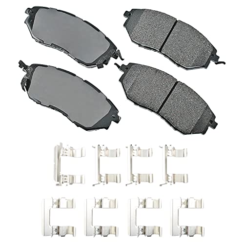 Akebono Brake Pads, Pr0ACT, Front, compatible with Subaru 2005-18, Set of 4