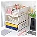 KAJHSTLOZ Plastic File Holder Sturdy Desktop Organizer Office File Storage Rack Document Holder Magazine Storage Dormitory Organizer