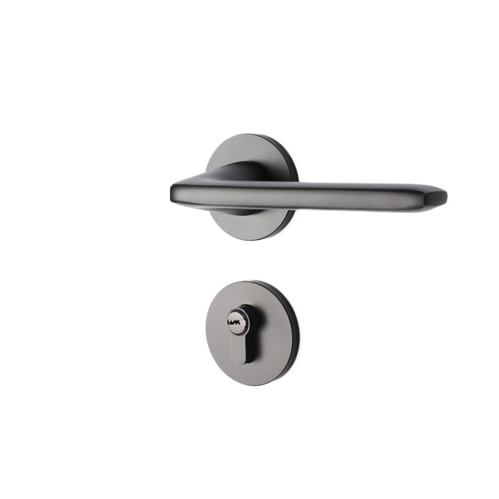 ZONSHJDKR Silent Split Lock Bedroom Exterior Door Handle Aluminum Alloy Indoor Wooden(DS 202 Dumb Gun)