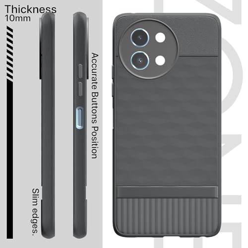 Image of Shockproof Case for Vivo Y38 5G / Y58 5G | Full Camera Protection | TPU Flexible Back Cover for Vivo Y38 5G / Y58 5G (Graphite Grey)
