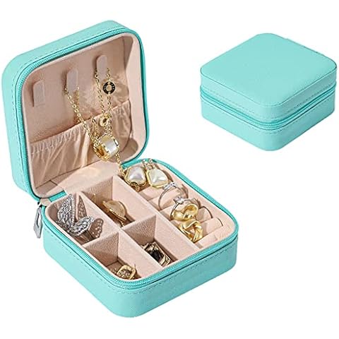 Atxnn Small Travel Jewelry Box Portable Jewellery Organizer Display Storage Holder Case Cover