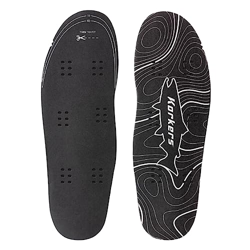 KORKERS Wet Wading Conversion Kit (10mm EVA Insole), Color: Black, Size: L (FA6500-LG)