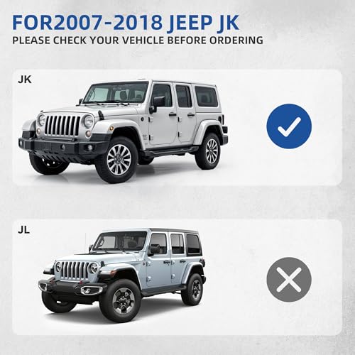 Image of OEDRO Front Rear Bumper Combo Fits for 07-18 Jeep Wrangler JK JKU Unlimited