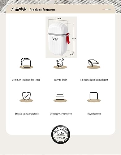 Travel Soap Case Soap Box with Lid Portable Waterproof and Leakproof Shower Including Convenient Handle - Image 4