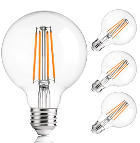 Image of FLSNT G25 LED Globe Bulbs, 40W Eqv, 400LM, 2700K Soft White, E26, 4 Pack