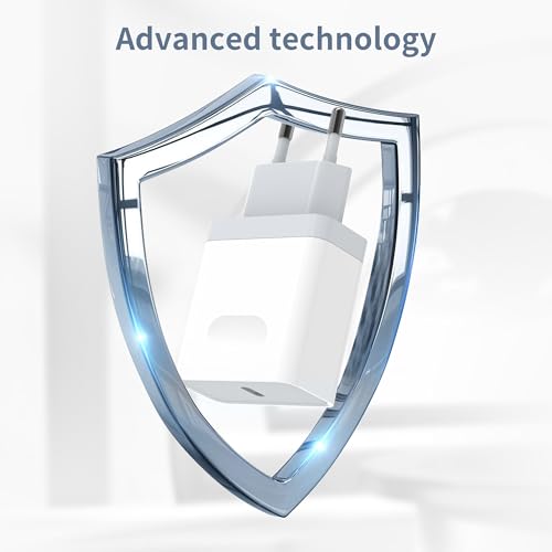 Caricatore Per Iphone 17/17 Pro/17 Air/17 Pro Max/16/16 Plus/16 Pro/16 Pro Max/15, 25W Rapido Usb C Caricabatterie Con 2M Cavo Tipo C Carica Batteria Charger Alimentatore Presa Spina Gakaogue - 4