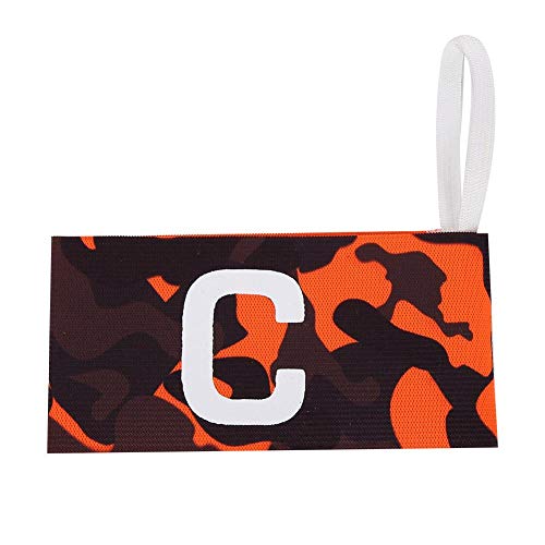 Dwawoo Capitán Brazalete, Nylon Fútbol Capitán Arm Band Team Sports Brazalete para fútbol Hockey Tenis Baloncesto Voleibol(Naranja)