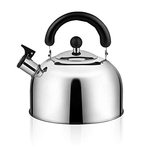 Tea Kettle for Stovetop, 4-Liter(4.3 QT), Stainless Steel Tea Pot with 3-ply Capsule Base, Large Teakettles Tea Pots Quick Heating by Ecpurchase (4-Liter)