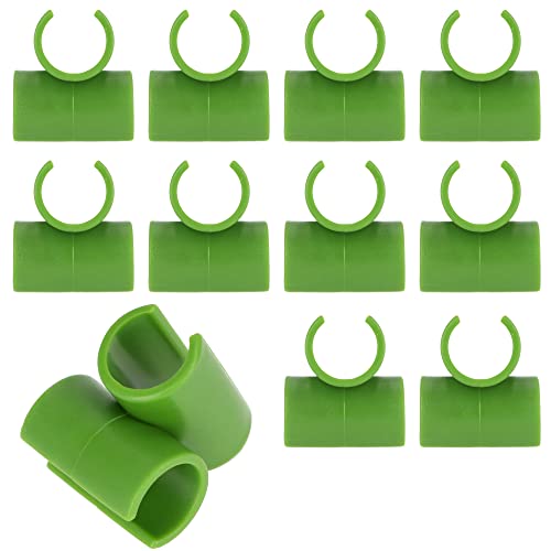 KADAX Pflanzen-Verbindungsstück, 10-Teilige Kreuzschnalle aus Kunststoff, Gartenpfahl Verbinder, Stabverbinder, Pflanzenstützringe, Zubehör für Gewächshaus (16mm / 10 Stück)