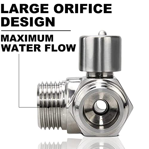 304 Stainless Steel 3 Way Shower Diverter Valve For Hand Held Showerhead And Fixed Spray Head, G 1/2”Shower Arm Diverter Valve With Long Stainless Steel Handle For Bathroom Shower Head Water Splitter #TOP2