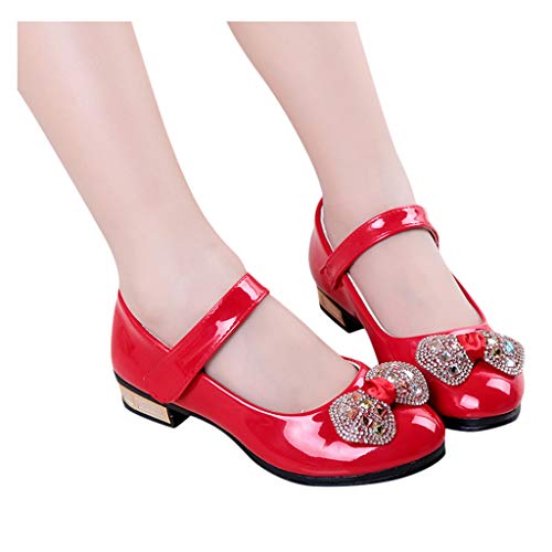 Girls Dress Shoes Mary Jane Shoes for Girls Low Heel Dress Shoes Party Wedding Flat for Little/Big Kids4