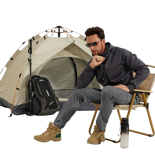NATUVENIX Wanderhose Herren Outdoor Hosen für Herren Trekkinghose Leichte Cargohose Sommer Taktische Hose Arbeitshosen Männer Stretch