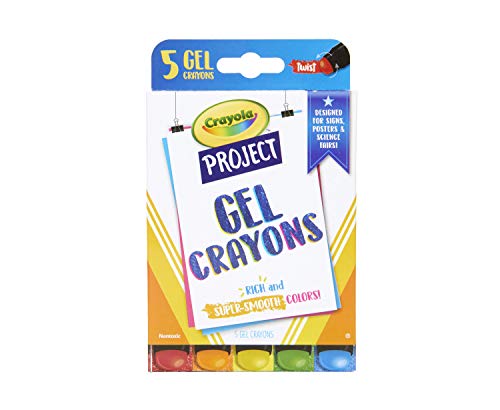 Crayola Gel Crayons, Assorted Colors, Art Supplies, 5 Count
