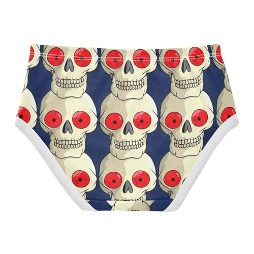 Cotton Girls Underwear Toddler Beige Skulls Navy Blue Panties Little Girl Print Kids Briefs Undies 2t2