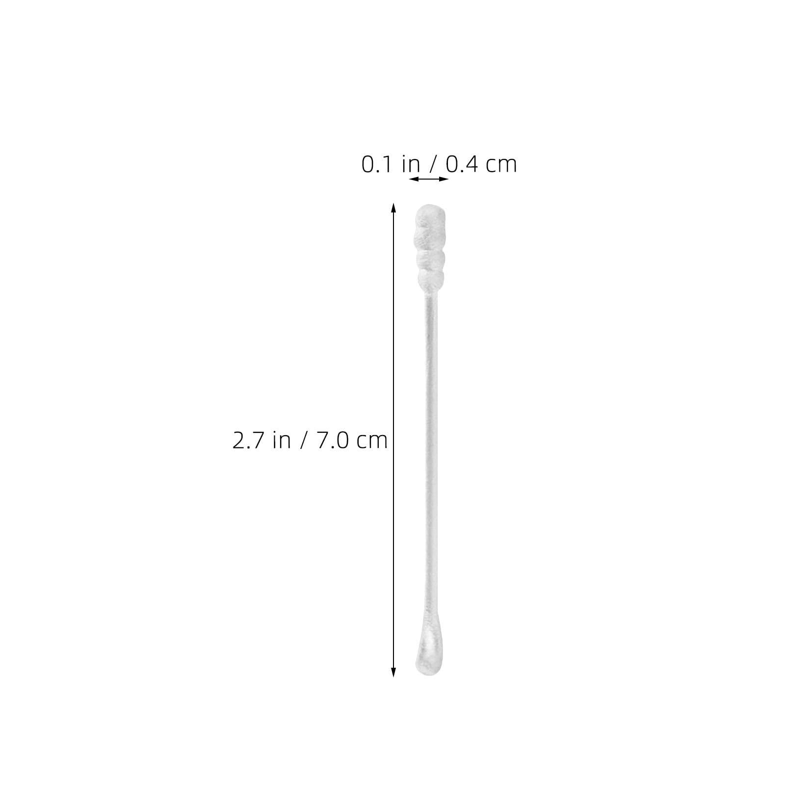 Cotons-tiges bébé en coton 200 pièces double embout avec embout spirale et spatule ferme - nettoyage nez et oreilles pour enfants - usage en déplacement